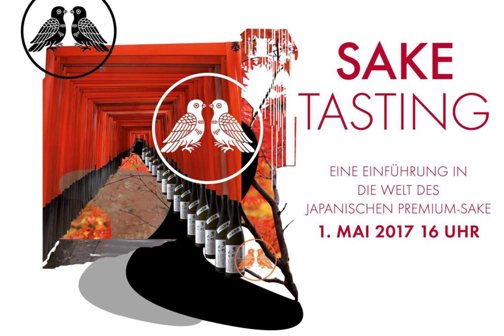 Flyer für das Sake Tasting im Sushi Restaurant Sushiya München